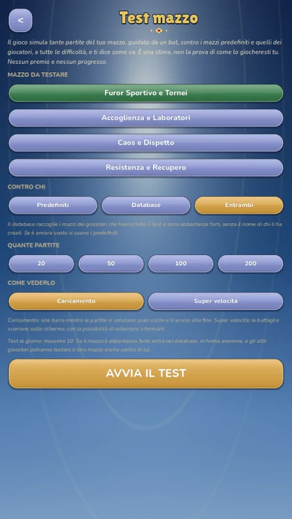Test mazzo